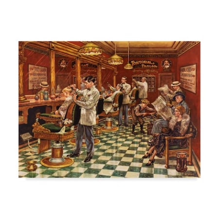Lee Dubin 'Tonsorial Parlor' Canvas Art,18x24